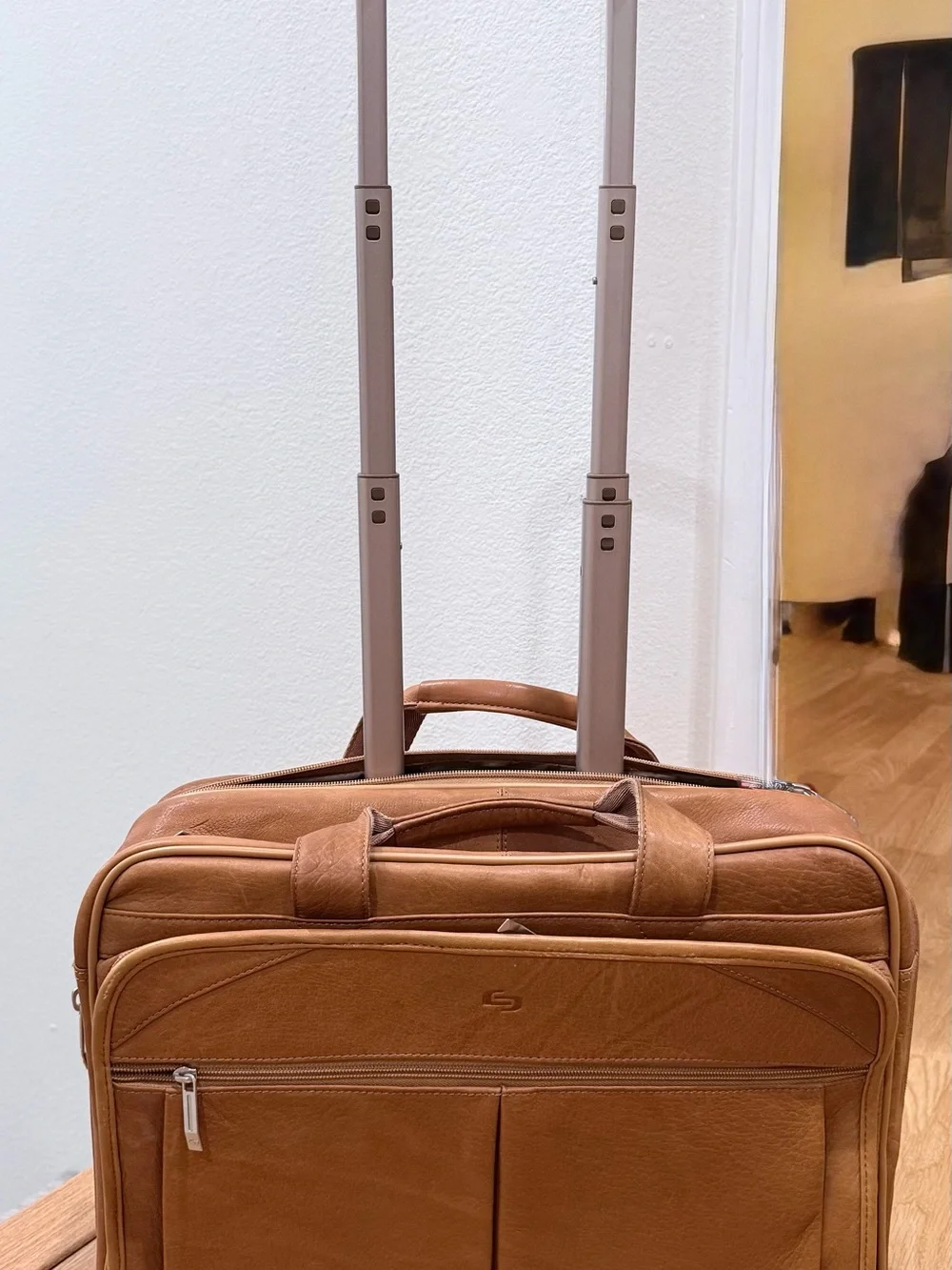 Tan Leather Briefcase Bag